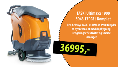 Tilbud p TASKI Ultimaxx 1900 SD43 17 GEL Komplet!