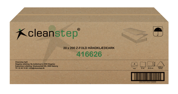 H�ndkl�deark hvid z-fold 2 lags 4000stk 
