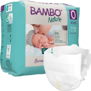 Brneble, tapeble, miljmrket, Bambo Nature, 3, 4-8 kg, 144stk