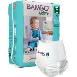 Brneble bukseble miljmrket Bambo Nature Pants, 5 11-17 kg, 95stk