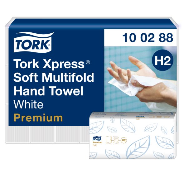 Tork 100288 Premium soft, 4-fold H2 Xpress, 2310 stk