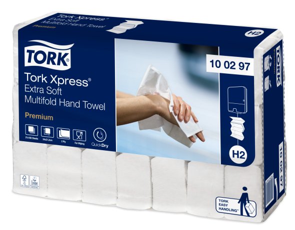 Tork Premium Extra soft, 4-fold H2 Xpress, 2100 stk 100297