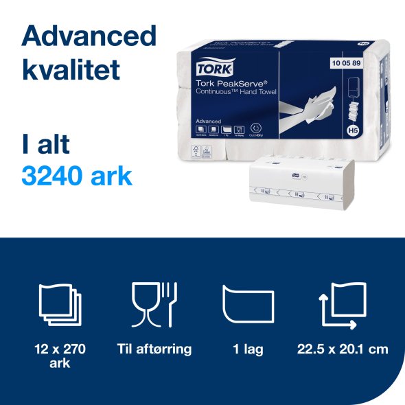 H�ndkl�deark Tork Advanced H5 Interfold 1lgs 100589