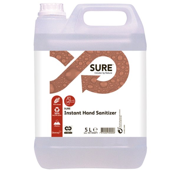 H�nddesinfektion Diversey SURE INSTANT (C2C uden sprit) 5 liter