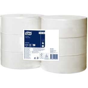 Tork T1 Jumbo toiletpapir,natur 1 lags, 2400 ark pr. rulle, 6 ruller/krt