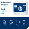 Tork Toiletpapir T4 Advanced 2 lags, 69,4M hvid 100% 24 rl/krt
