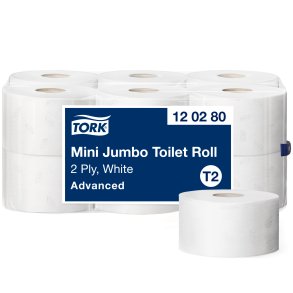 Tork toiletpapir Jumbo Mini T2 Advanced, 12 stk