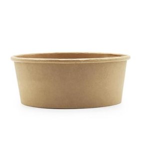 Salatbakke rund 1200 ml � 170 mm H70 mm brun 300stk/krt