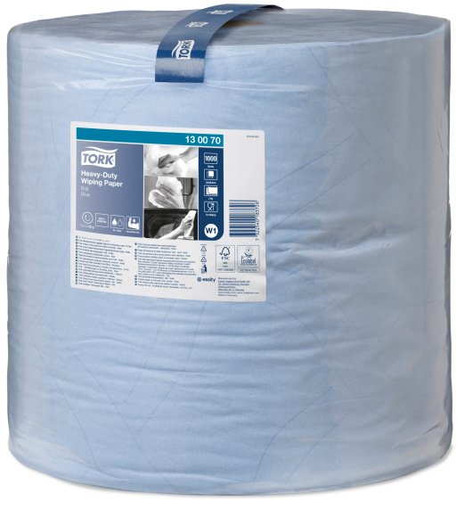 Tork W1 Aft�rringspapir rulle, Kraftig, Bl�, 2 lags 340 m 130070