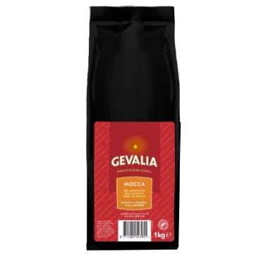 Kaffe Gevalia Mocca 1kg Rainforrest Alliance hele b�nner 8stk/kolli