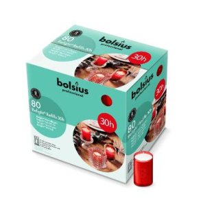 Refill Relight Br�ndetid 30 timer til Glaslys R�d  80 stk