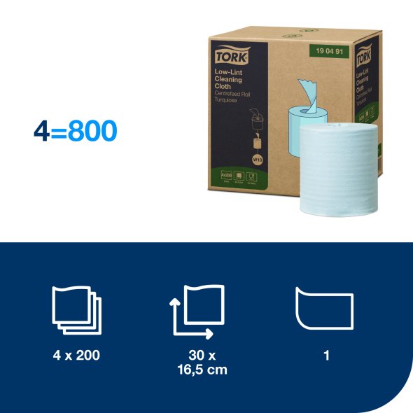 Tork centerfeed rulle 60m t/ Tork Aft�rringsklud Sensitive Spand, 4stk/krt