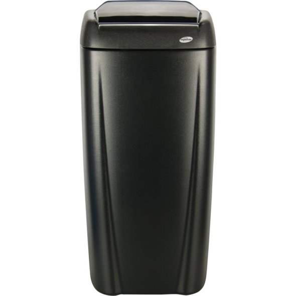 Affaldsspand, Hagleitner, sort, plast, 1-rums, 45 l, forberedt til vgmontering
