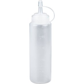 Dressingflaske, 240 ml, klar, PE/PP, med m�l