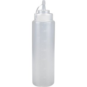 Dressingflaske, 680 ml, klar, PE/PP, med m�l