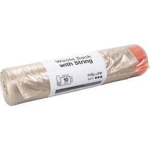 S�kke m/ sn�reluk, 100 l, klar, LDPE/genanv. 70x100cm 55my