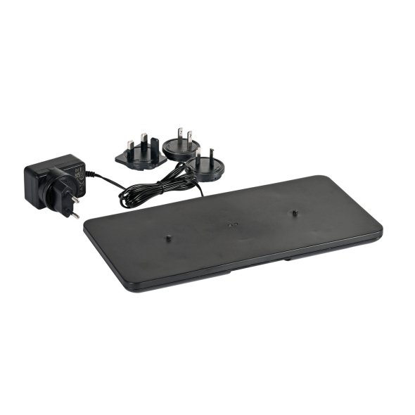 LED-oplader 26 x 13 cm Sort for 2 lamper 