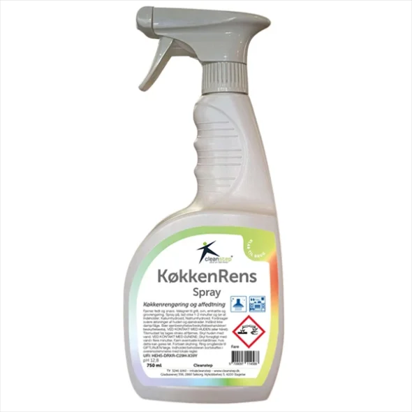 KkkenRens Spray/ Capasal Kitchen spray RTU 750 ml, fedtfjerner grovrens - 180 stk/palle