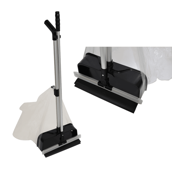 Sopset i alu. med sweeper f�r p�se, svart