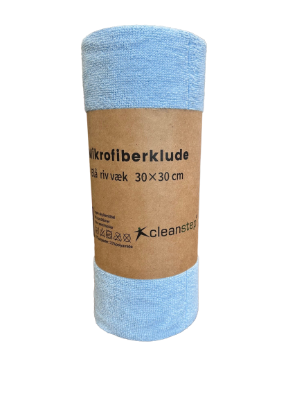 Mikrofiberklud 30x30 cm, bl� riv v�k 50 stk