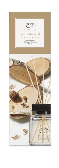 Duft flakon, ipuro, CEDAR WOOD duft inkl. pinde, 200 ml