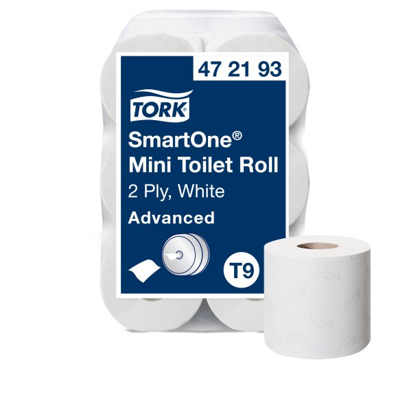 Tork 472193 SmartOne T9 Mini� Toiletpapir  2 lags, 12 ruller
