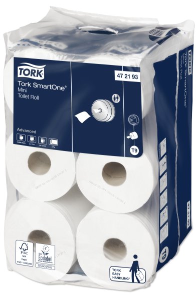 Tork 472193 SmartOne T9 Mini� Toiletpapir  2 lags, 12 ruller