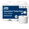 Toiletpapir Tork SmartOne T8 Advanced 2-lags hvid 6rul/kar