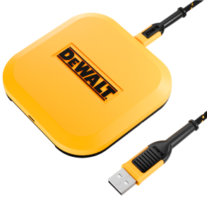 DEWALT Tr�dl�s opladningsplade USB-C Kevlar forst�rket kabel