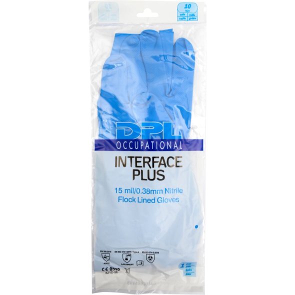 Nitril handske, DPL Interface Plus, 11, bl nitril indvendig