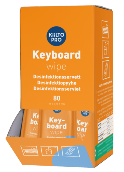 Kiilto Pro Keyboard Wipes 80 stk