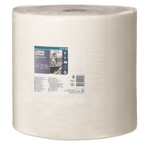 Tork aft�rringspapir 1-lag hvid 34cm W1 #130199
