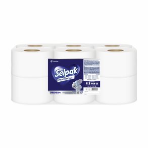 Selpak Pro Mini jumbo ruller 12 stk, 2 lags -120M