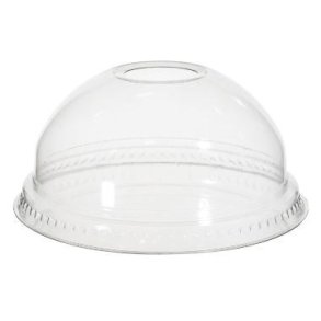 Plastlg Verive Kuppel 95xH41mm Med Hul Til Sugerr RPET Klar 800stk 