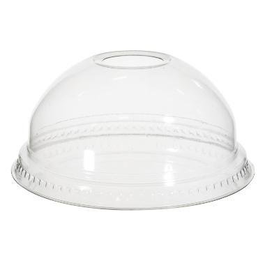 Plastlg Verive Kuppel 95xH41mm Med Hul Til Sugerr RPET Klar 800stk 