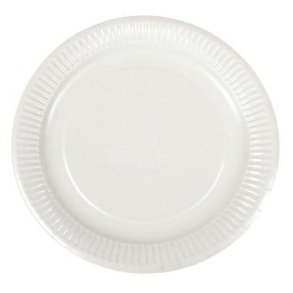 Paptallerken Verive �23xH1cm Clay-coated Hvid 20 pk x 50 stk