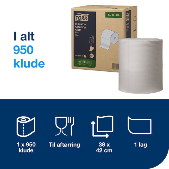 Tork Aft�rringsklud Industri, Gr� W1 #520304