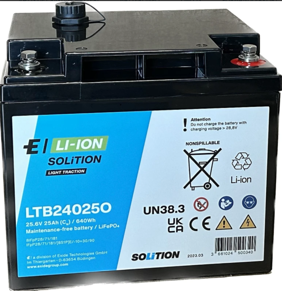 Exide 24V 25Ah 640W Lithium