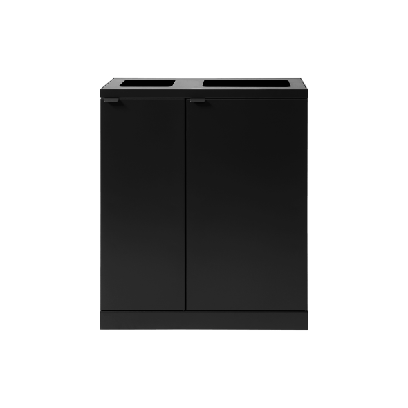 Bica Model 618 Affaldssortering 1x65 + 1x95 liter bne indkast Sort