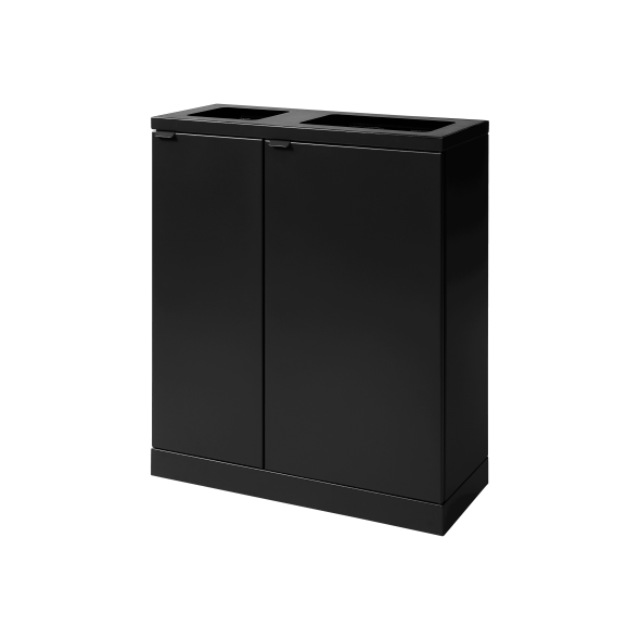 Bica Model 618 Affaldssortering 1x65 + 1x95 liter bne indkast Sort