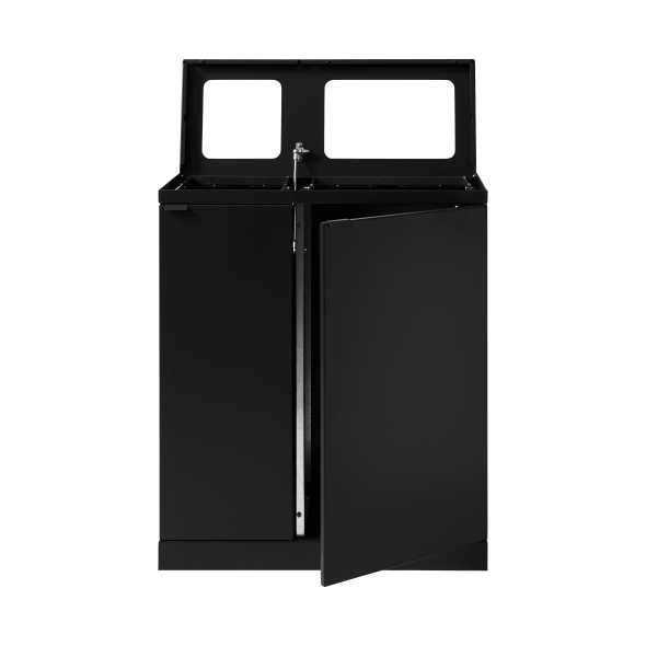 Bica Model 618 Affaldssortering 1x65 + 1x95 liter bne indkast Sort