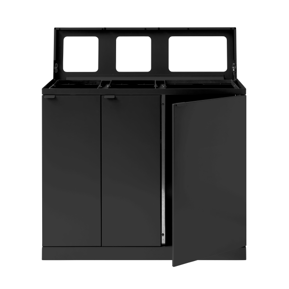 Bica Model 829 Affaldssortering 2x65 + 1x95 liter bne indkast Sort