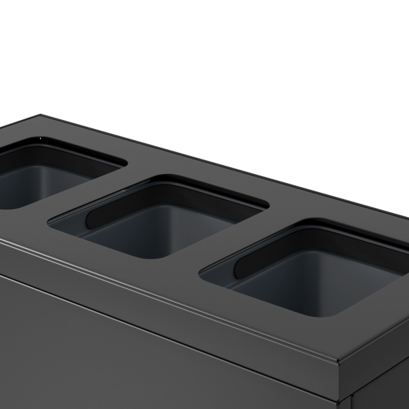 Bica Model 830 Affaldssortering 3x10 liter bne indkast Antracit