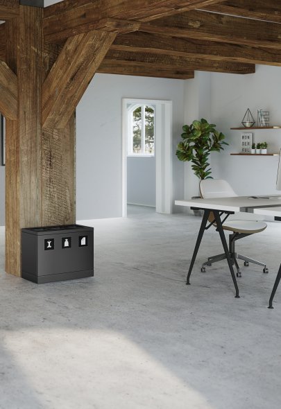 Bica Model 830 Affaldssortering 3x10 liter bne indkast Antracit