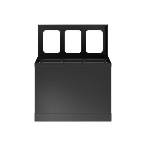 Bica Model 830 Affaldssortering 3x10 liter bne indkast Antracit