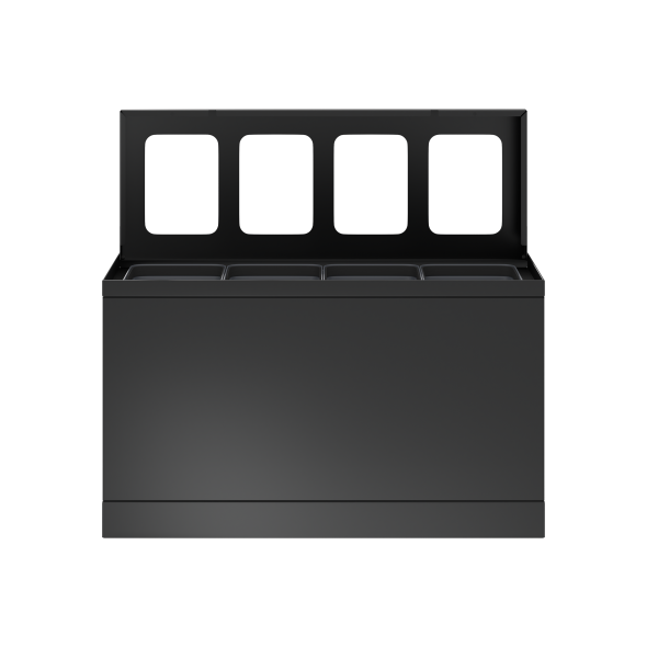 Bica Model 831 Affaldssortering 4x10 liter bne indkast Antracit