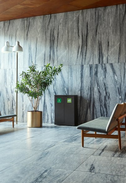 Bica Model 867 Affaldssortering 2x65 liter bne indkast Sort