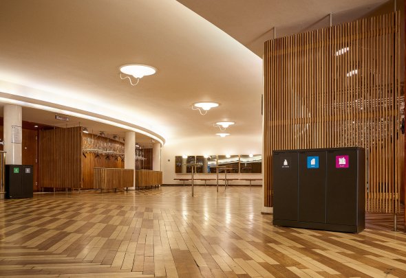 Bica Model 868 Affaldssortering 3x65 liter bne indkast Sort