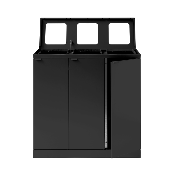 Bica Model 868 Affaldssortering 3x65 liter bne indkast Sort