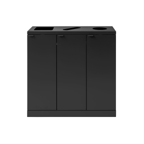 Bica Model 869 Affaldssortering 3x65 L Formede indkast Sort